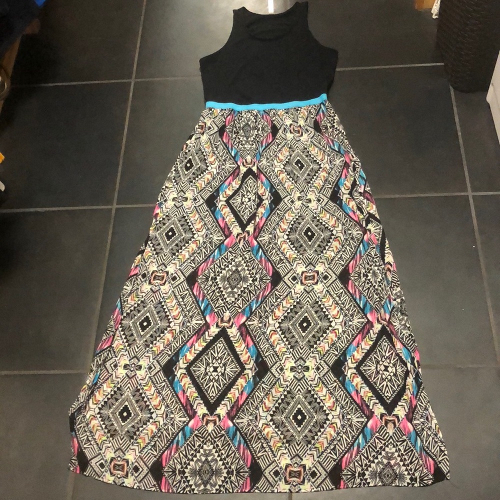 Black and multi colored maxi